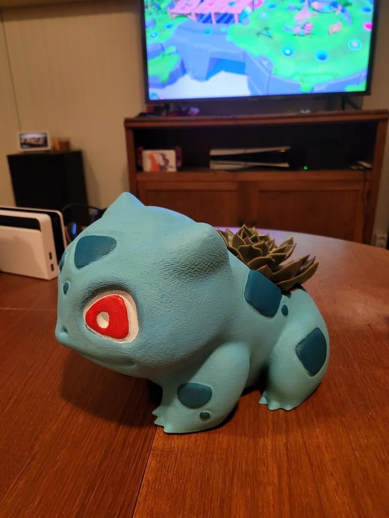 Leuke Pokémon Bulbasaur Plantenbakjes, Tuin en Terras, Bloembakken en Plantenbakken, Kunststof, Minder dan 30 cm, Minder dan 60 cm