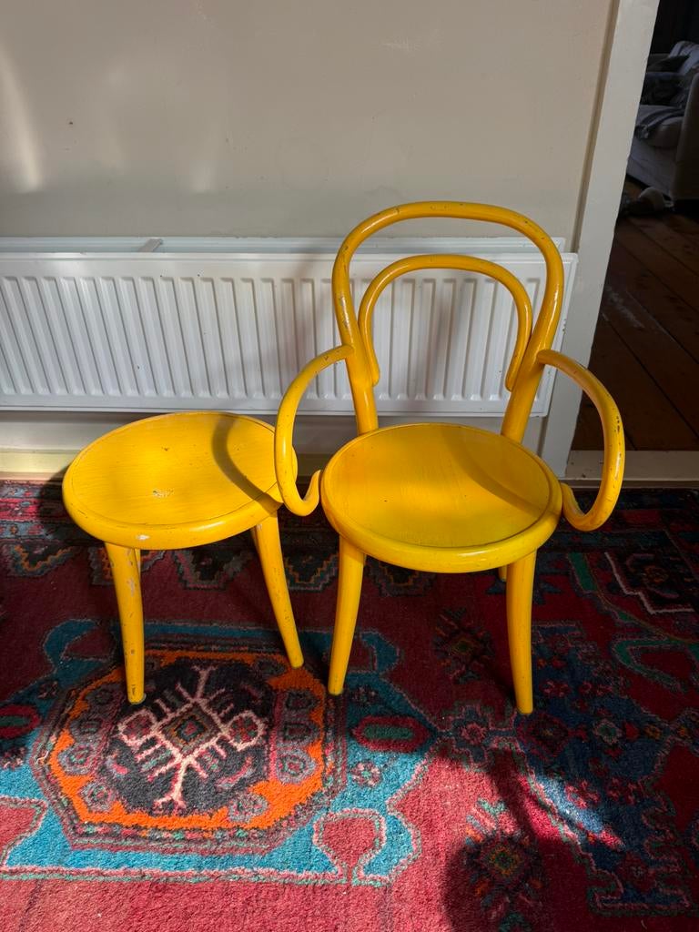 Vintage Child chair thonet ligna, Ophalen of Verzenden, Gebruikt, Stoel(en)