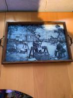 Delfts blauw tegeltableau met klompenmaker, Ophalen of Verzenden