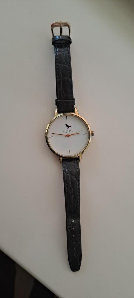 Horloge merk ZUSSS met lederen bandje. I.z.g.st., Ophalen of Verzenden, Zo goed als nieuw, Leer, Overige merken