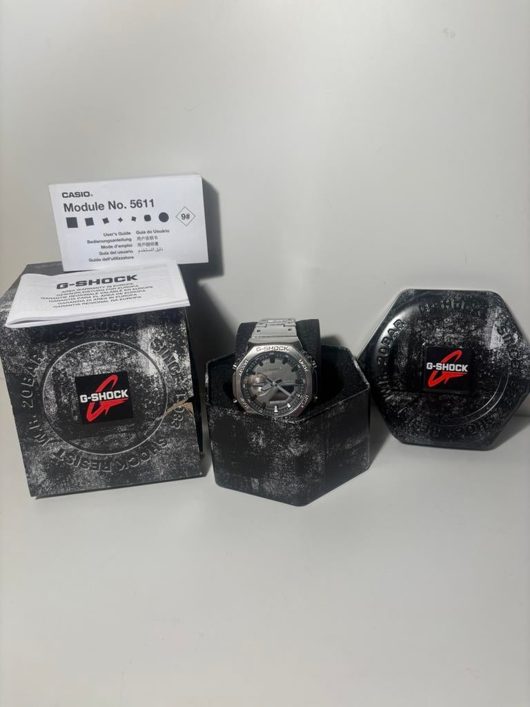 Casio G-Shock GM-B2100D-1A – Full Metal, Staal, Polshorloge, Ophalen of Verzenden, Zo goed als nieuw
