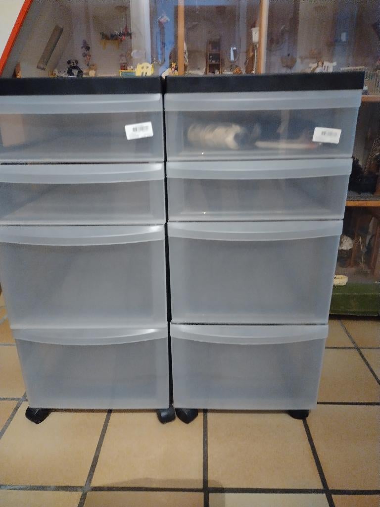 Ladeblok 2x, Huis en Inrichting, Bureaus, Ophalen, Zwart, Zo goed als nieuw, Met lades