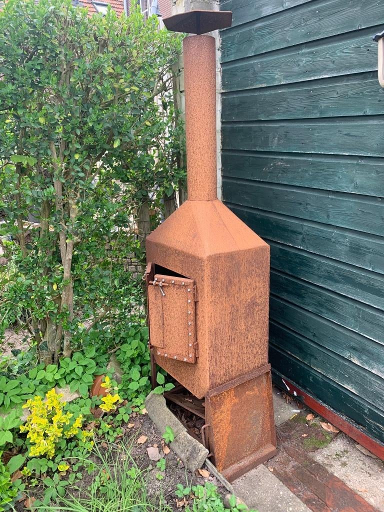 handgemaakte metalen buitenkachel, Tuin en Terras, Vuurkorven, Ophalen