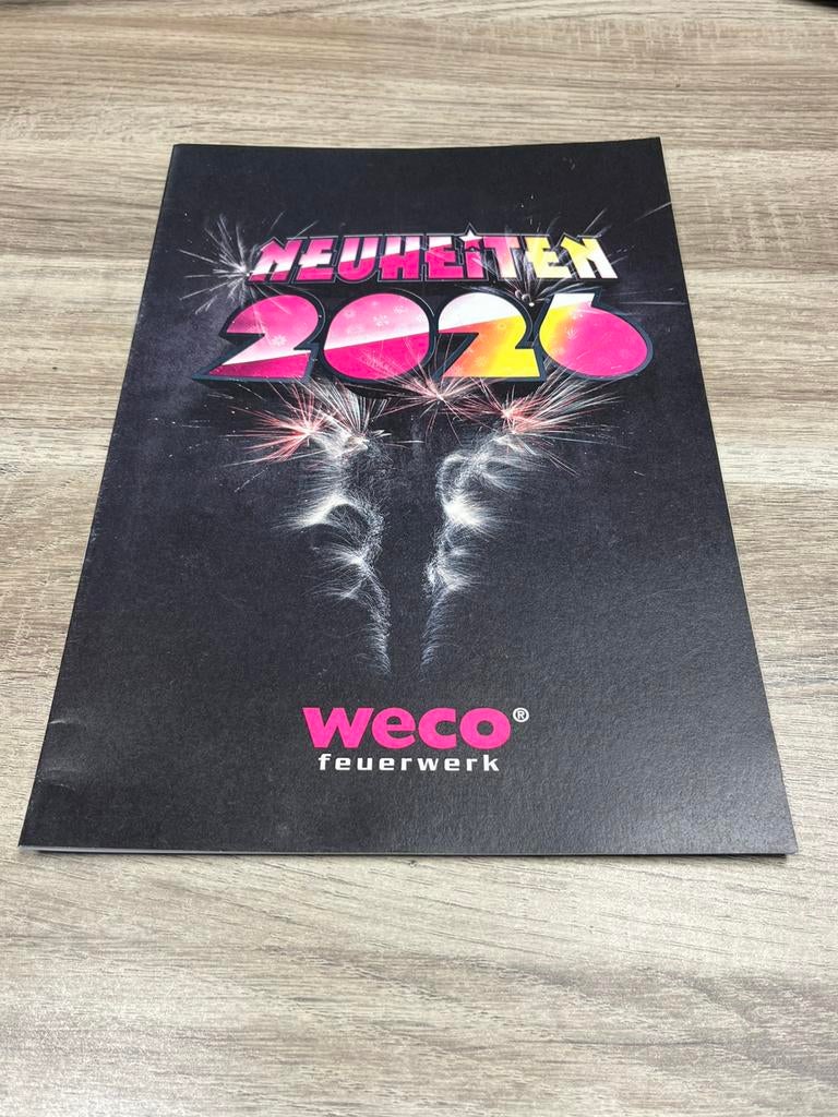 Weco Vuurwerk Catalogus 2026 | 19 Pagina's, Ophalen of Verzenden, Zo goed als nieuw