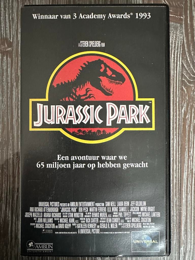 Jurassic Park VHS, Alle leeftijden, Ophalen of Verzenden, Gebruikt, Actie en Avontuur