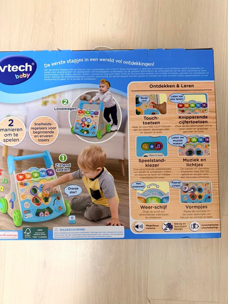 VTech Stap & Leer Loopwagen - Nieuw en Ongeopend, Ophalen, Nieuw, Overige typen, Met licht