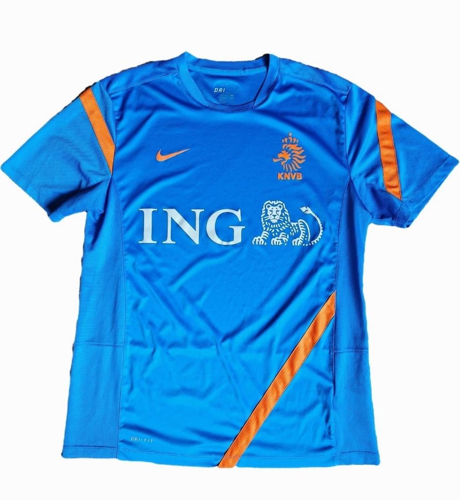 Nederlands elftal training shirt 2012 KNVB Oranje L, Maat 52/54 (L), Blauw, Nike, Ophalen of Verzenden