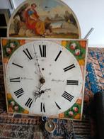 Engelse staande klok uurwerk met wijzerplaat en gewicht, Ophalen