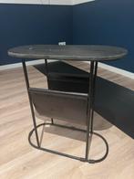 Bijzettafel Daily Zwart Marmer met Tijdschriftenhouder, Overige materialen, 55 tot 75 cm, Zo goed als nieuw, Ovaal