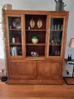 Mooie oude eiken  kast., Ophalen, Gebruikt, 100 tot 150 cm, Glas