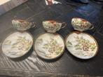 3 setjes handgeschilderde Japanse schoteltjes, Antiek en Kunst, Antiek | Servies compleet, Ophalen of Verzenden
