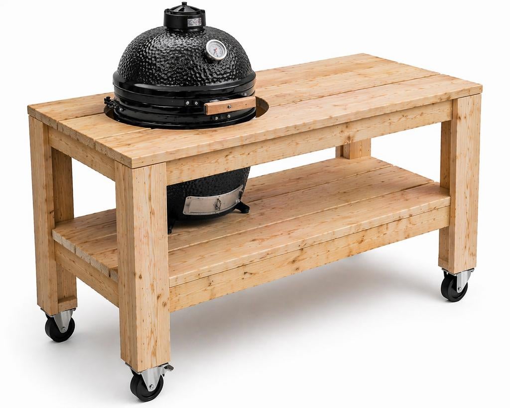 Steigerhouten buitenkeuken 125x58,5x100, Ophalen, Nieuw, Houtskool