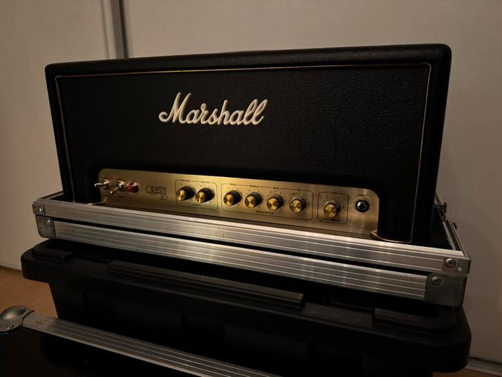 Marshall Origin 20 head incl flightcase, Muziek en Instrumenten, Versterkers | Bas en Gitaar, Zo goed als nieuw, Minder dan 50 watt