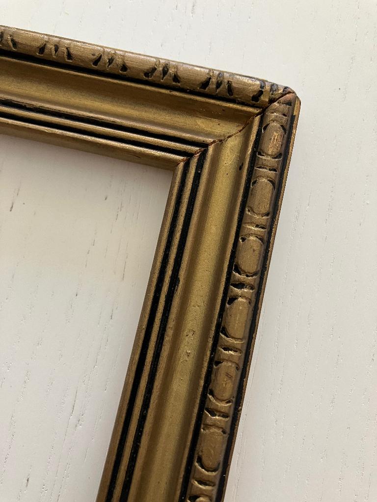 Gouden Barok Lijst Hout Klassiek Schilderij, Ophalen, Minder dan 50 cm, Gebruikt, 50 tot 75 cm