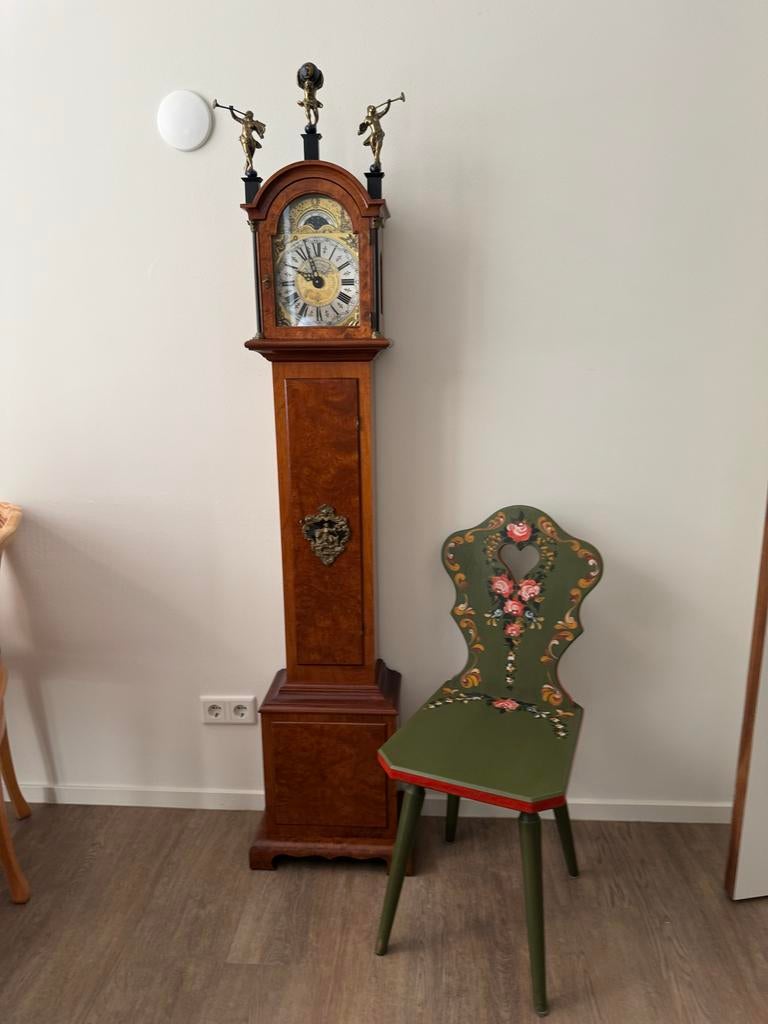 Antieke Staande Klok - J.M. Verbrugge Amsterdam, Ophalen of Verzenden