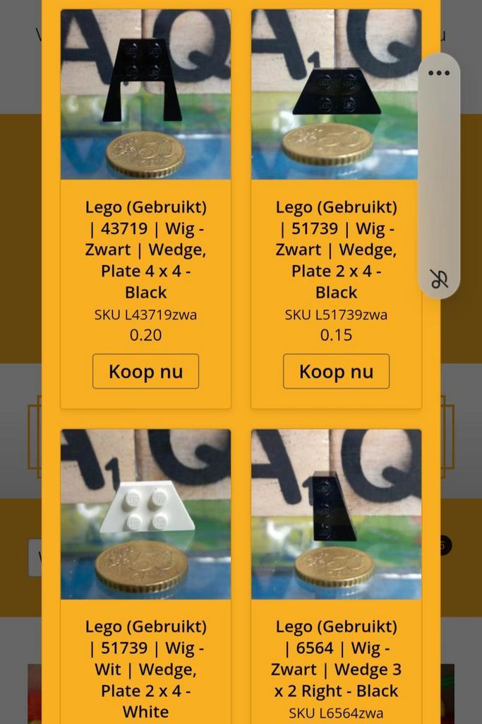 Lego Wig/Wedge - Diverse kleuren en maten, Kinderen en Baby's, Speelgoed | Duplo en Lego, Gebruikt, Lego, Losse stenen, Ophalen of Verzenden