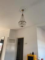 Kroonluchter met glazen pegels, Ophalen of Verzenden, Gebruikt, Glas