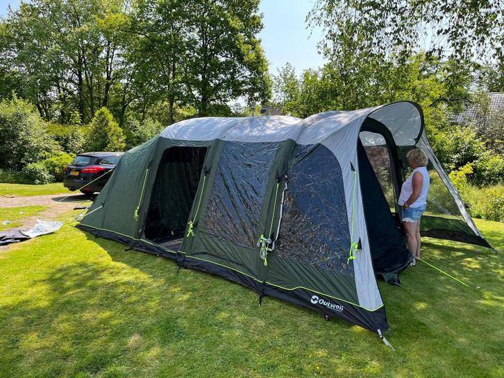 Outwell opblaasbare 6-persoons tent, Caravans en Kamperen, Tenten, Zo goed als nieuw, Ophalen