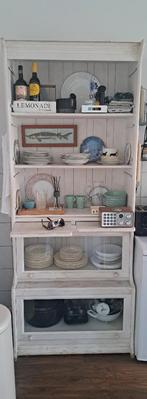 Servieskast wit brocante, Ophalen, 50 tot 100 cm, Brocante/landelijk, 25 tot 50 cm