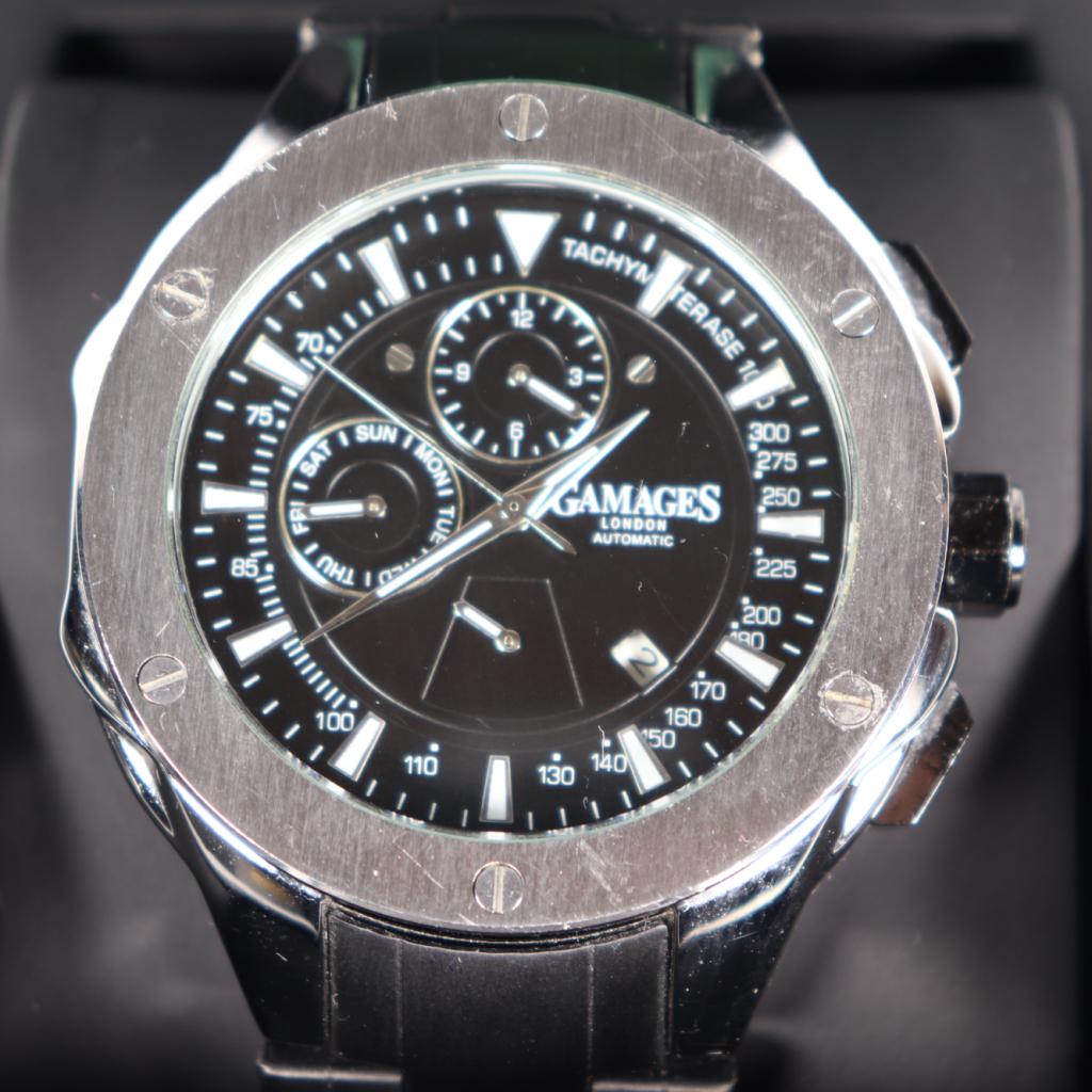 Gamages London Sports Calendar Steel Horloge - A Grade, Gamages of London, Gebruikt, Info@gamages.london, 164-182 Oxford Street, Westminster
