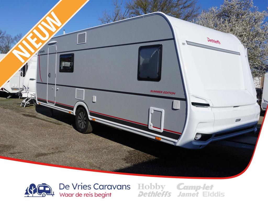 Dethleffs Summer Edition 560 FMK Stapelbed en airco, Rondzit, Overige typen, Bedrijf, Dethleffs