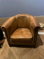 Schaaplederen fauteuils vintage, Antiek en Kunst, Antiek | Meubels | Stoelen en Banken, Ophalen of Verzenden