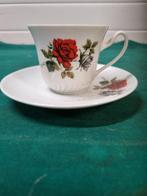 kop en schotel kronster rode roos, Ophalen of Verzenden