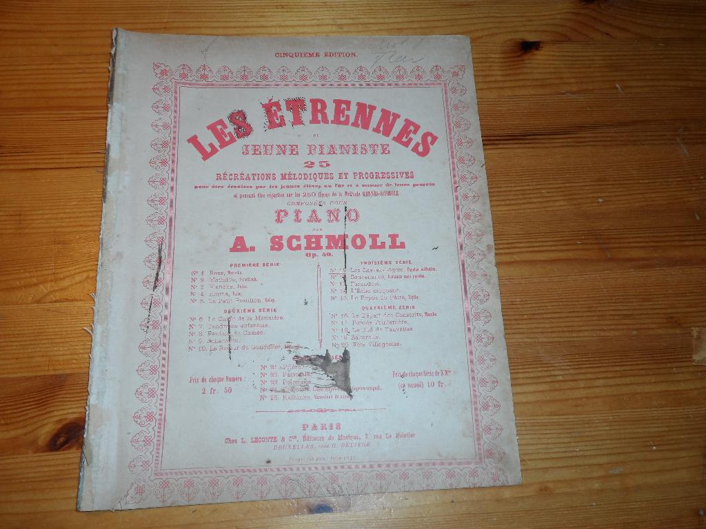 Les chevau - légers - a. Schmoll, Gebruikt, Ophalen of Verzenden, Artiest of Componist, Piano