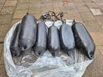 Bootspullen: 7x fenders, bootstoel, 2x meerpen, 3x landvast, Watersport en Boten, Ophalen, Gebruikt, Overige typen