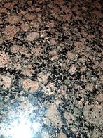 Gratis Granieten aanrechtblad met spoelbak en gasstel, Huis en Inrichting, Ophalen, Gebruikt, Bruin, 200 cm of meer