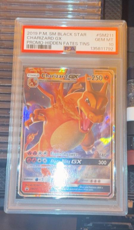 Charizard GX SM 211 PSA 10, Ophalen of Verzenden, Zo goed als nieuw