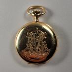 Antiek Gouden zakhorloge P.Piquet Capt.Brassus, Sieraden, Tassen en Uiterlijk, Horloges | Antiek, Overige merken, Zakhorloge, 1900 tot 1930
