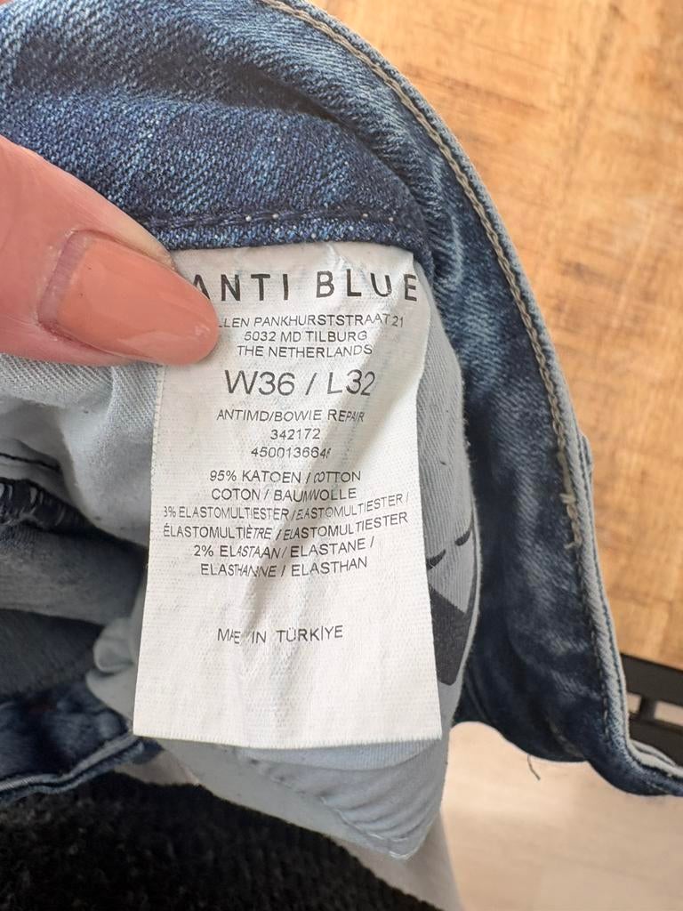 Spijkerbroek van Anti Blue, Ophalen of Verzenden, Zo goed als nieuw, Blauw, W36 - W38 (confectie 52/54)