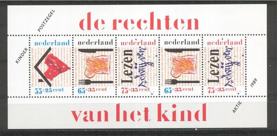 Nederland nr. 1438 Blok Kinderzegels 1989 postfris, Postzegels en Munten, Postzegels | Nederland, Ophalen of Verzenden, Na 1940