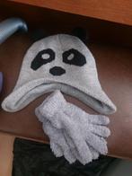 Leuke Panda grijze muts met zwarte oortjes + handschoenen, Kinderen en Baby's, Kinderkleding | Mutsen, Sjaals en Handschoenen
