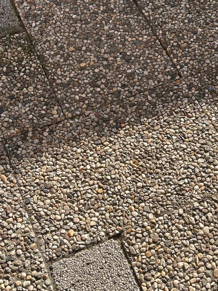 Tuintegels met grindstructuur - Gebruikt, Tuin en Terras, Tegels en Klinkers, Gebruikt, Terrastegels, Beton, 10 m² of meer, Ophalen