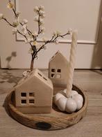 Riverdale houten dienblad met sfeervolle decoratie, Ophalen of Verzenden, Zo goed als nieuw, Rond, Hout