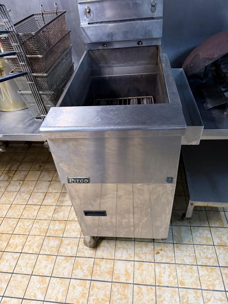 Pitco professionele gas friteuse – horeca kwaliteit, Witgoed en Apparatuur, Frituurpannen, Gebruikt, 4 liter of meer, Duo-friteuse