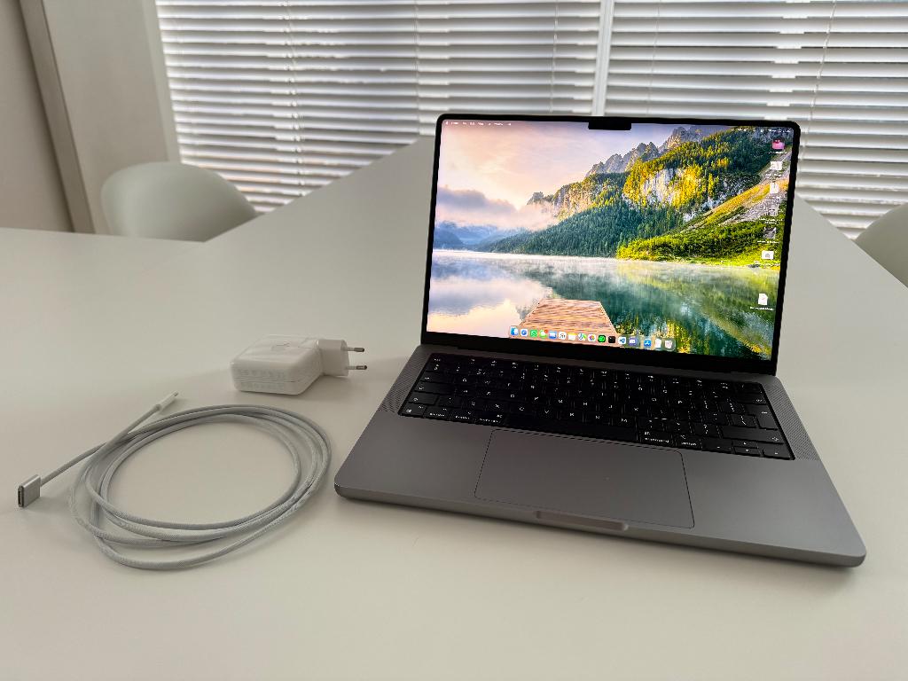 MacBook Pro M1 Pro 14 inch 512GB/16GB, Computers en Software, Apple Macbooks, Qwerty, Overige groottes, 512 GB, Zo goed als nieuw