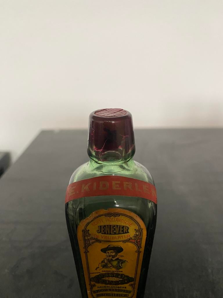 Oud Kiderlen Jenever kelderflesje Schiedam, Antiek en Kunst, Ophalen of Verzenden