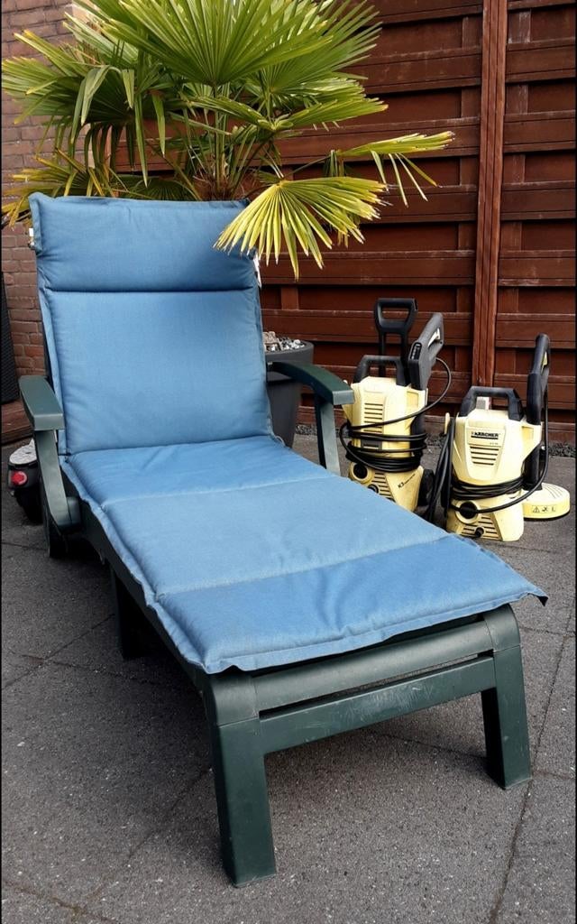 Ligbed ligstoel zonnebed Strandstoel Strandbed incl kussen, Ophalen, Verstelbaar