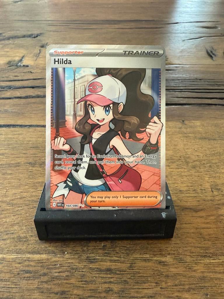 Hilda (WHT 164) Pokémon kaart, Ophalen of Verzenden, Zo goed als nieuw, Losse kaart, Foil