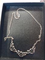 Zilverkleurige ketting met teka rozen Theodor klotz, Met hanger, Gebruikt, Ophalen of Verzenden, Zilver