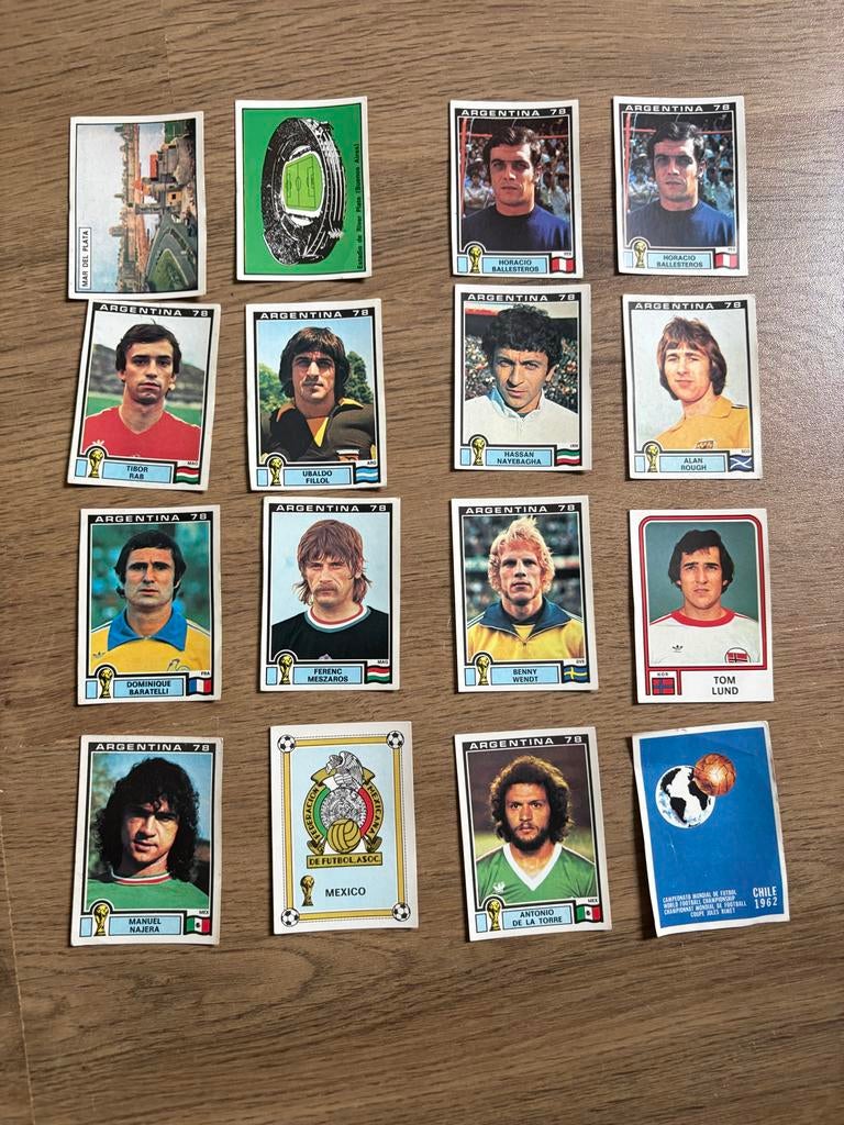 Verschillende Panini WK 1978 voetbalplaatjes, Ophalen of Verzenden, Gebruikt, Overige sporten, Poster, Plaatje of Sticker