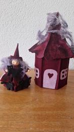 Heksje met huis wolvilt, Ophalen of Verzenden, Figuurtje(s), Wolvilt