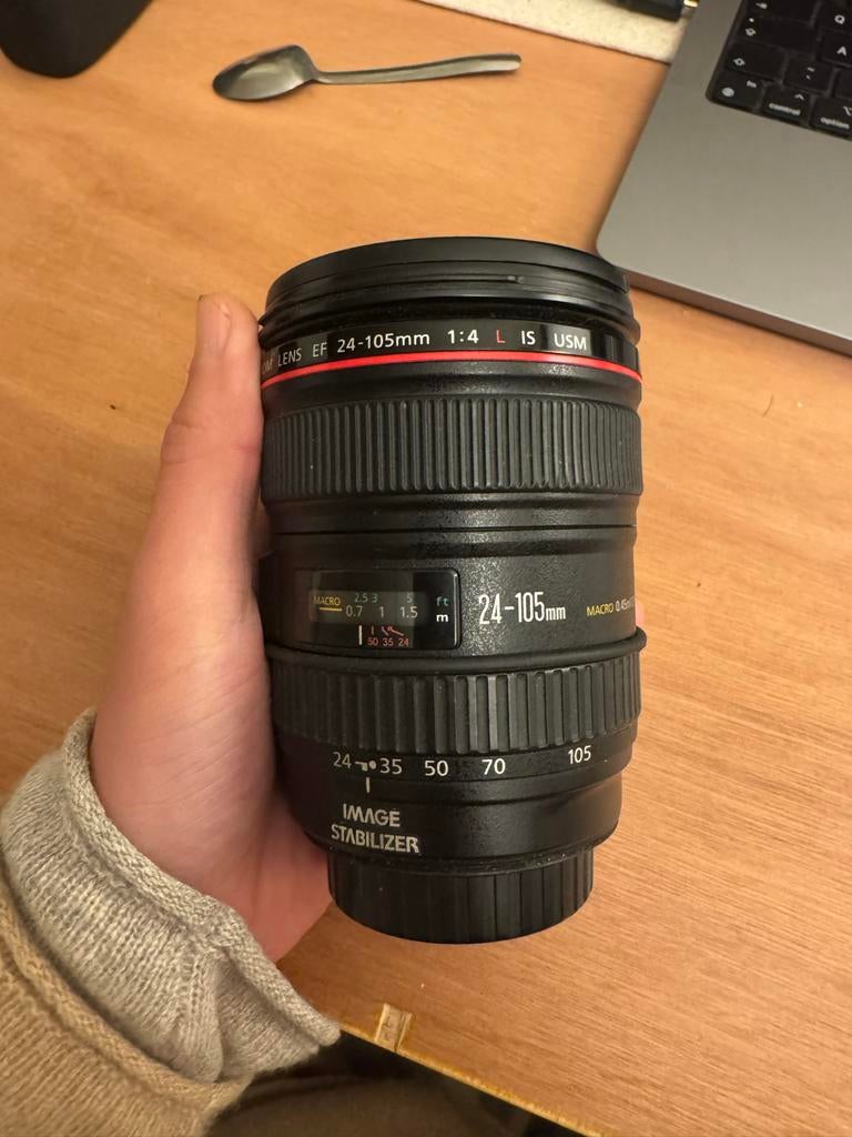 Canon EF 24-105mm f/4 L IS USM Lens, Audio, Tv en Foto, Fotografie | Lenzen en Objectieven, Ophalen of Verzenden, Gebruikt, Standaardlens
