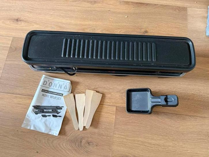 Mini Wokset / Raclette - Prima Donna, Witgoed en Apparatuur, Gourmetstellen, Gebruikt, 4 t/m 7 personen, Ophalen of Verzenden
