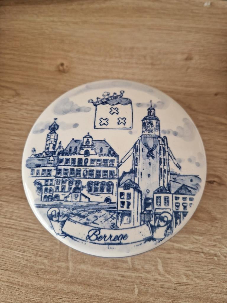 Berregs Blauw handgeschilderd schaaltje uit Bergen op Zoom, Antiek en Kunst, Ophalen of Verzenden