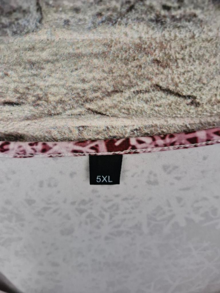 Rood witte kerst shirt Maat 5xl, Maat 46/48 (XL) of groter, Onbekend, Ophalen of Verzenden, Korte mouw