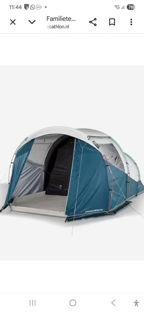 Tent met alle toebehoren, Ophalen